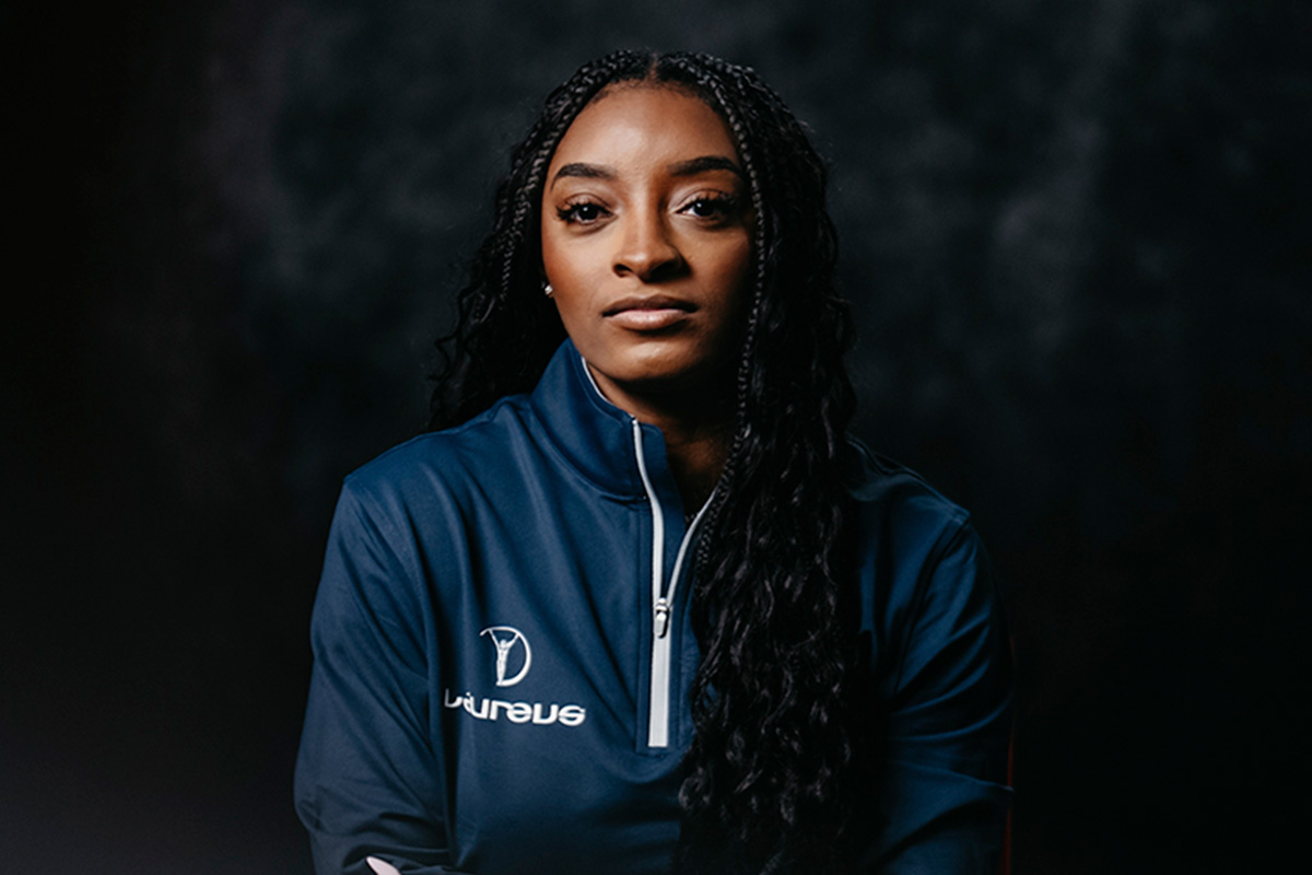 Fotografía de retrato de Simone Biles para Laureus