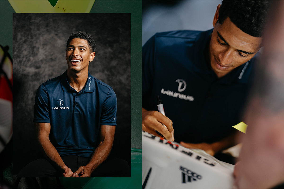 Fotografía de Jude Bellingham para Laureus en Madrid
