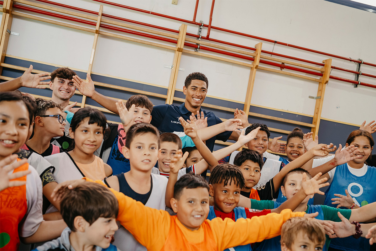 Fotografía de Jude Bellingham para Laureus en Madrid