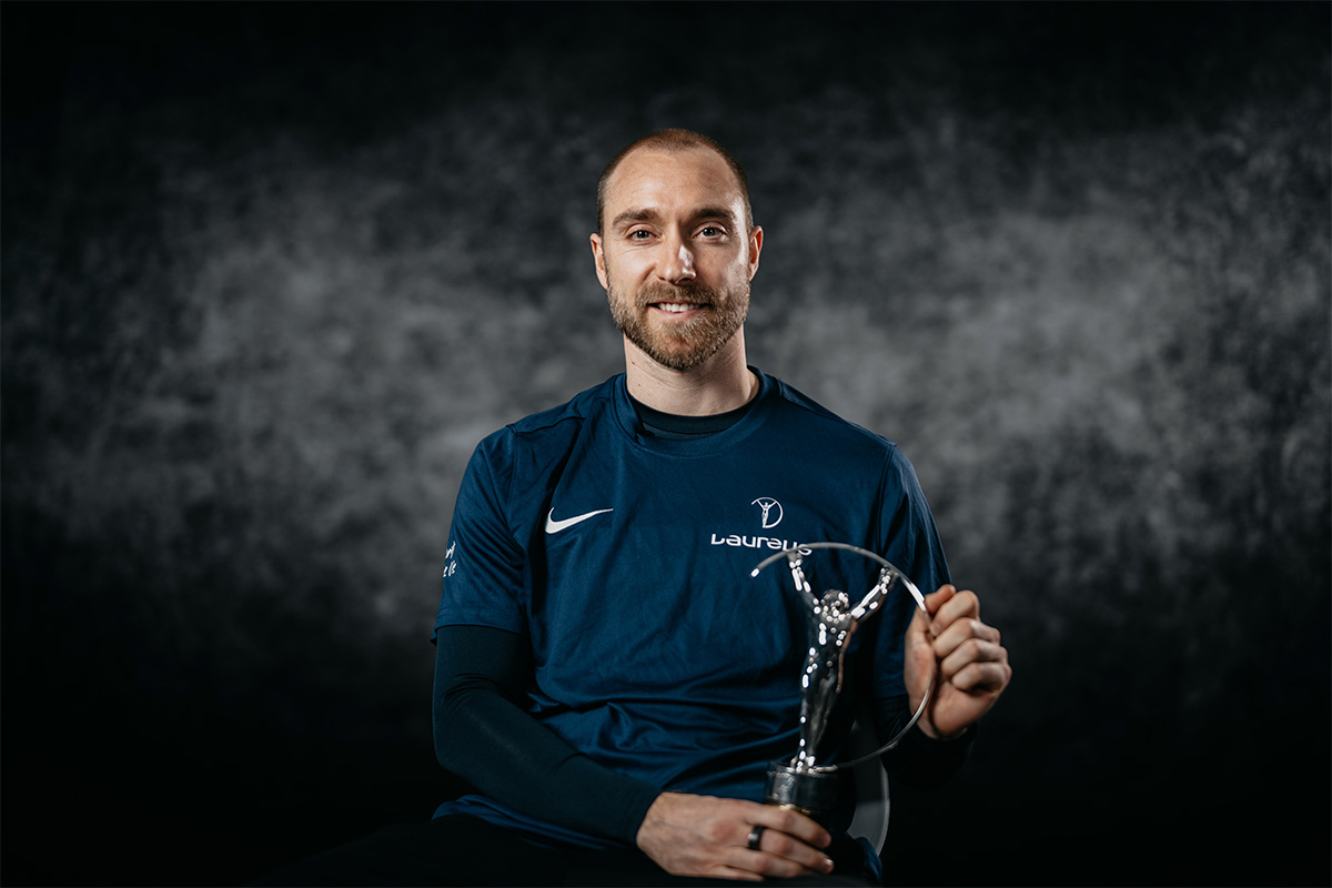 Retratos de Usain Bolt y Christian Eriksen para Laureus por Yunyas Media