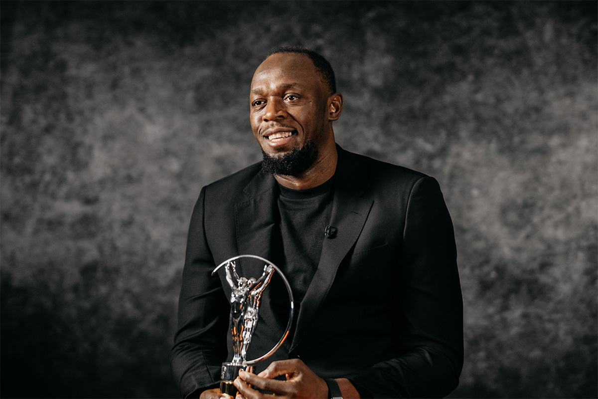 Retratos de Usain Bolt y Christian Eriksen para Laureus por Yunyas Media