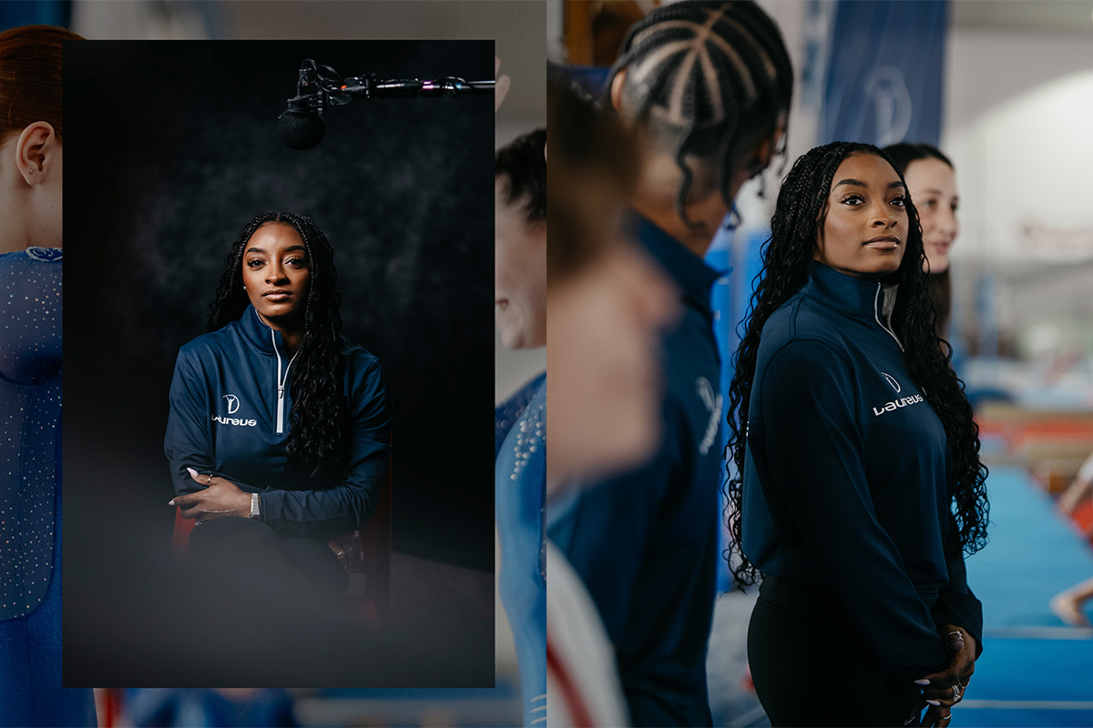 Fotografía de retrato de Simone Biles para Laureus