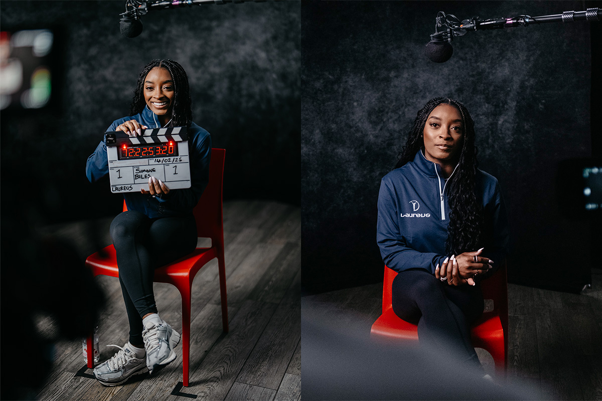 Fotografía de retrato de Simone Biles para Laureus