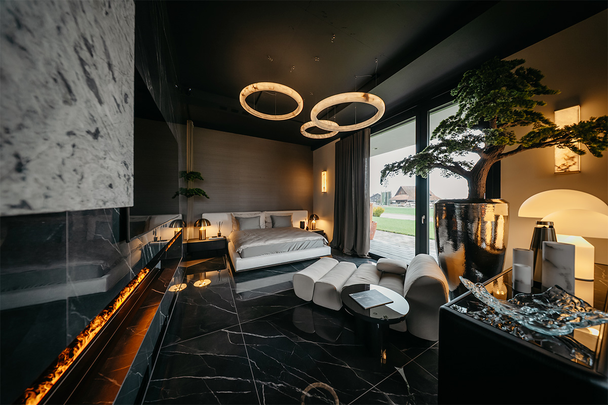 Fotografía showroom United Alabaster Suiza por Yunyas Media